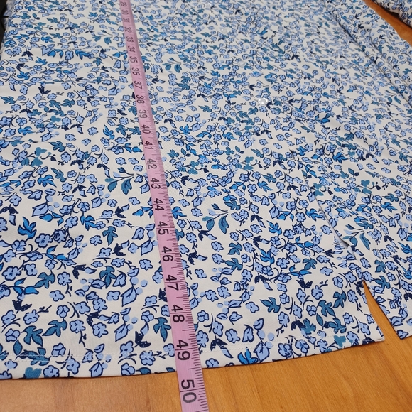 Eloquii Women Floral Print Midi Shirt Dress Size 28 Preppy Tie Waist Long Sleeve - Picture 13 of 13